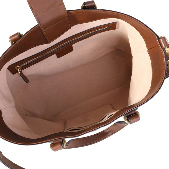 Gucci Brown Leather & GG Supreme Convertible Tote - Picture 7 of 7